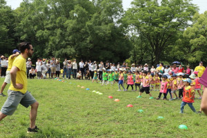 プリスクール　運動会　準備運動